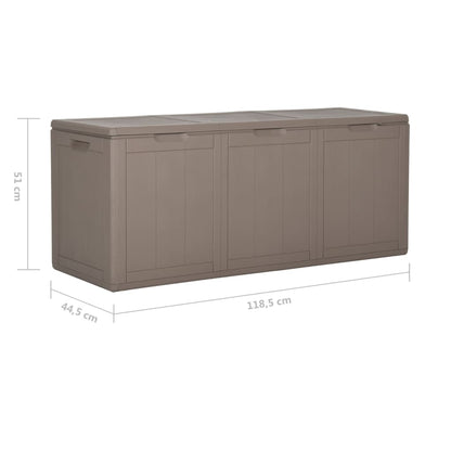 Garten-Aufbewahrungsbox 270 L Braun PP Rattan