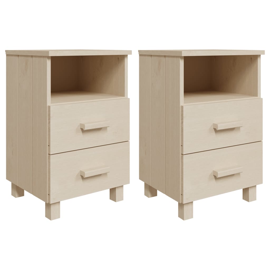 Bedside tables HAMAR 2 pcs. Honey brown 40x35x62 cm solid wood