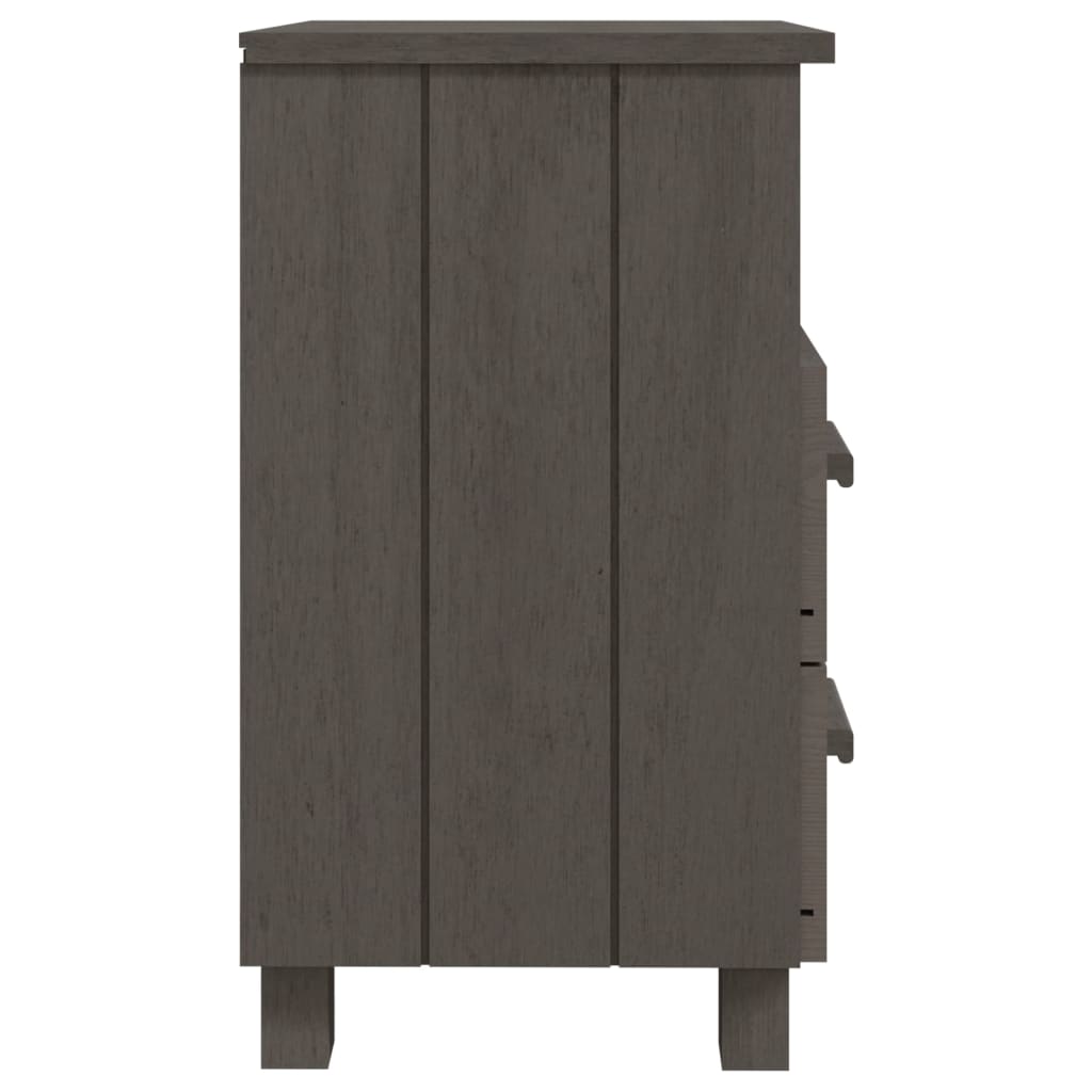 Bedside tables HAMAR 2 pcs. Light grey 40x35x62 cm solid wood