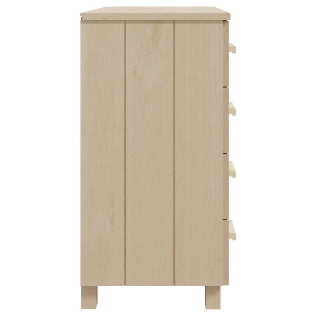 Sideboard HAMAR Honigbraun 79x40x80 cm Massivholz Kiefer