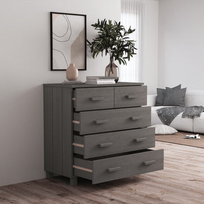 Sideboard HAMAR light grey 79x40x80 cm solid pine