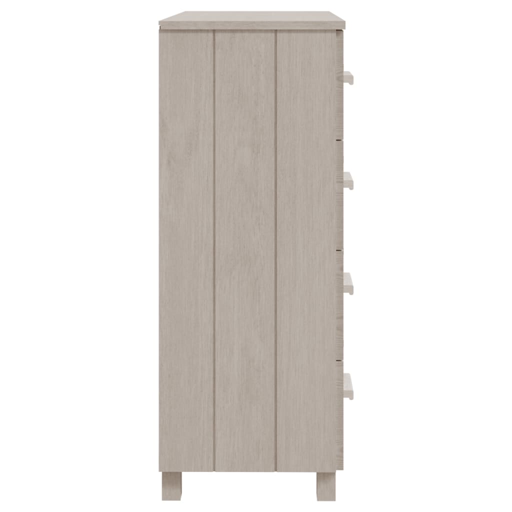 Komoda HAMAR bijela 79x40x103,5 cm puno borovo drvo