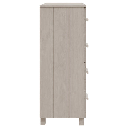 Komoda HAMAR bijela 79x40x103,5 cm puno borovo drvo