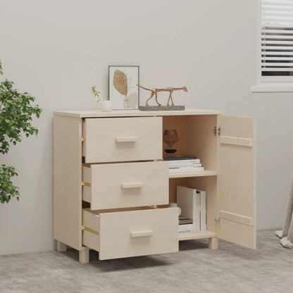 Sideboard HAMAR honey brown 90x40x80 cm solid pine