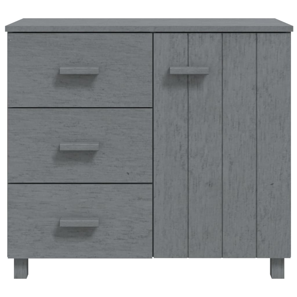 Sideboard HAMAR dark grey 90x40x80 cm solid pine