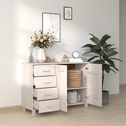 Sideboard HAMAR White 113x40x80 cm solid pine