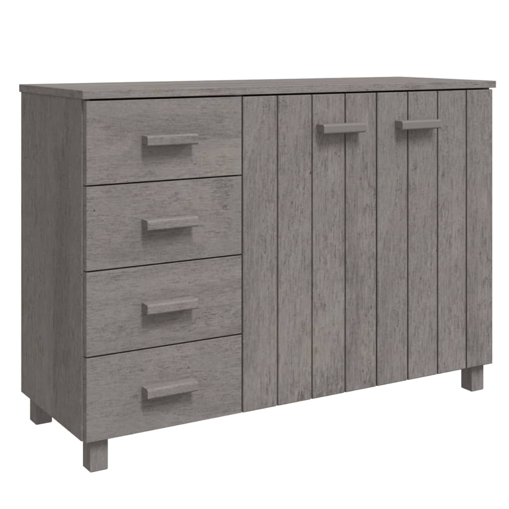 Sideboard HAMAR light grey 113x40x80 cm solid pine