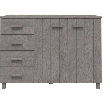 Sideboard HAMAR light grey 113x40x80 cm solid pine