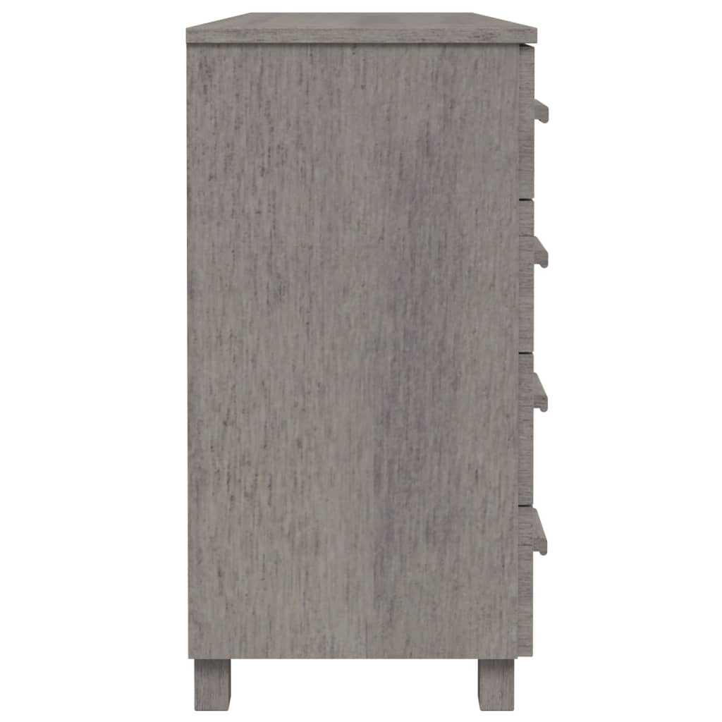 Sideboard HAMAR light grey 113x40x80 cm solid pine