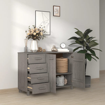 Sideboard HAMAR light grey 113x40x80 cm solid pine