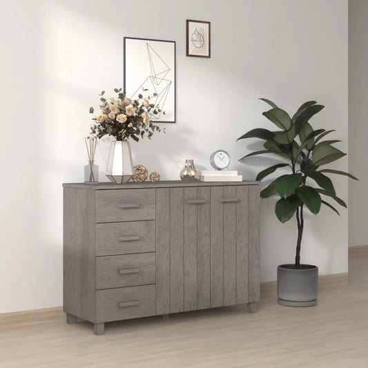 Sideboard HAMAR light grey 113x40x80 cm solid pine