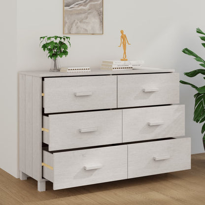 Sideboard HAMAR White 113x40x80 cm solid pine