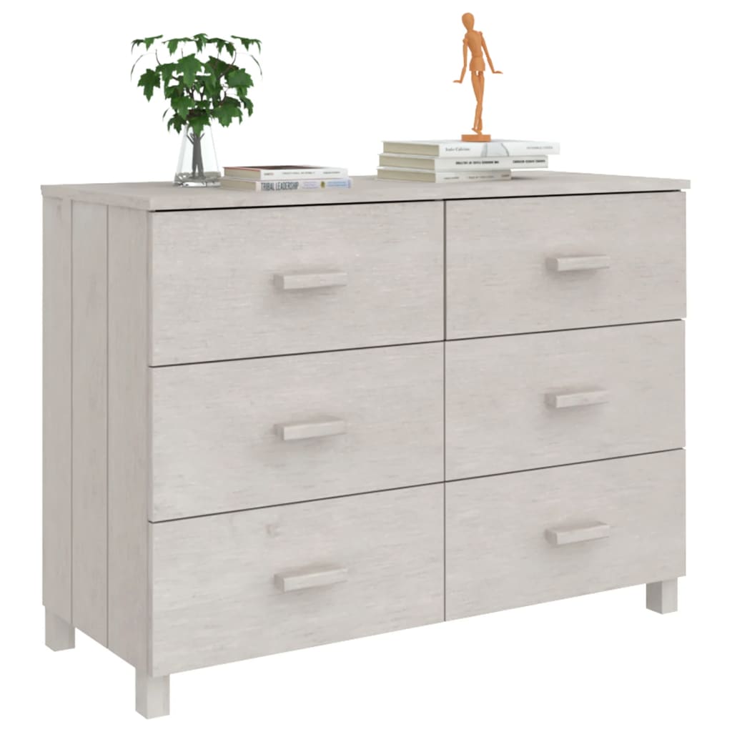 Sideboard HAMAR White 113x40x80 cm solid pine