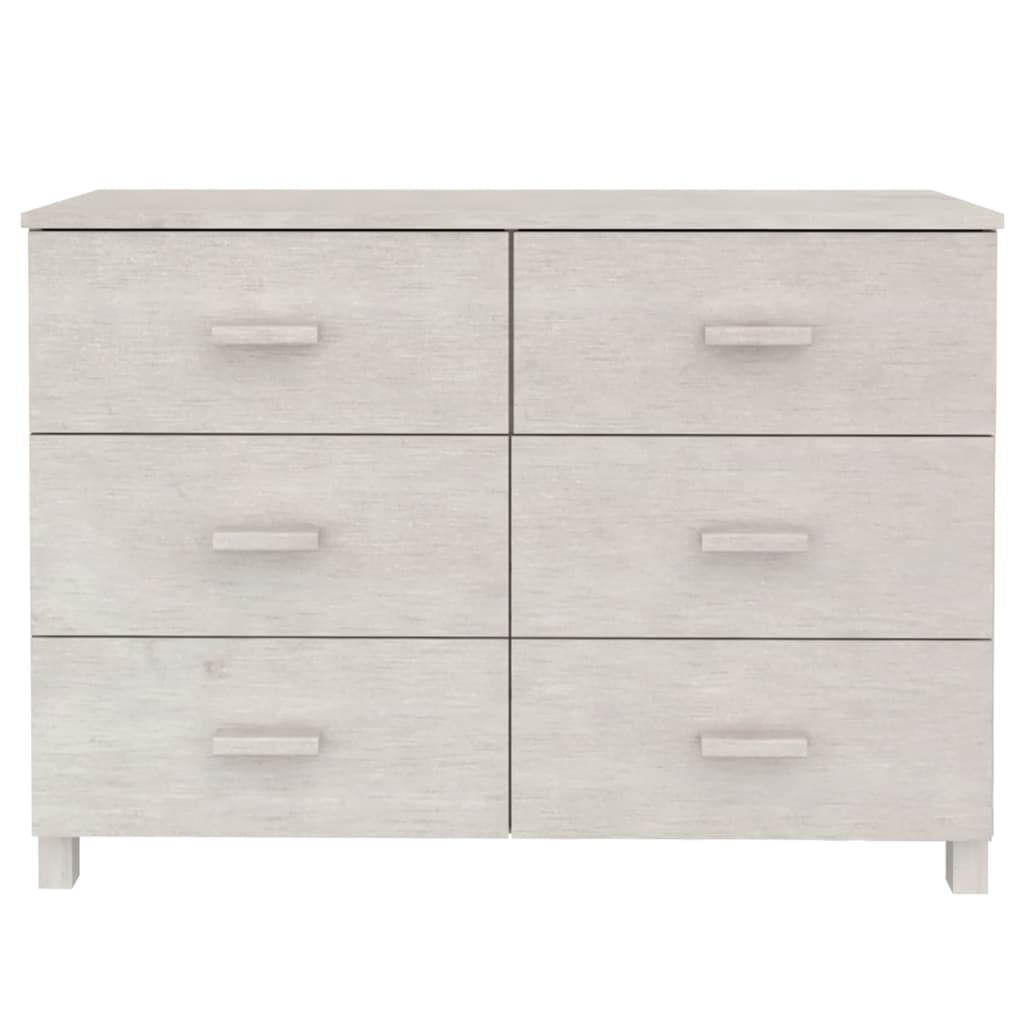 Sideboard HAMAR White 113x40x80 cm solid pine