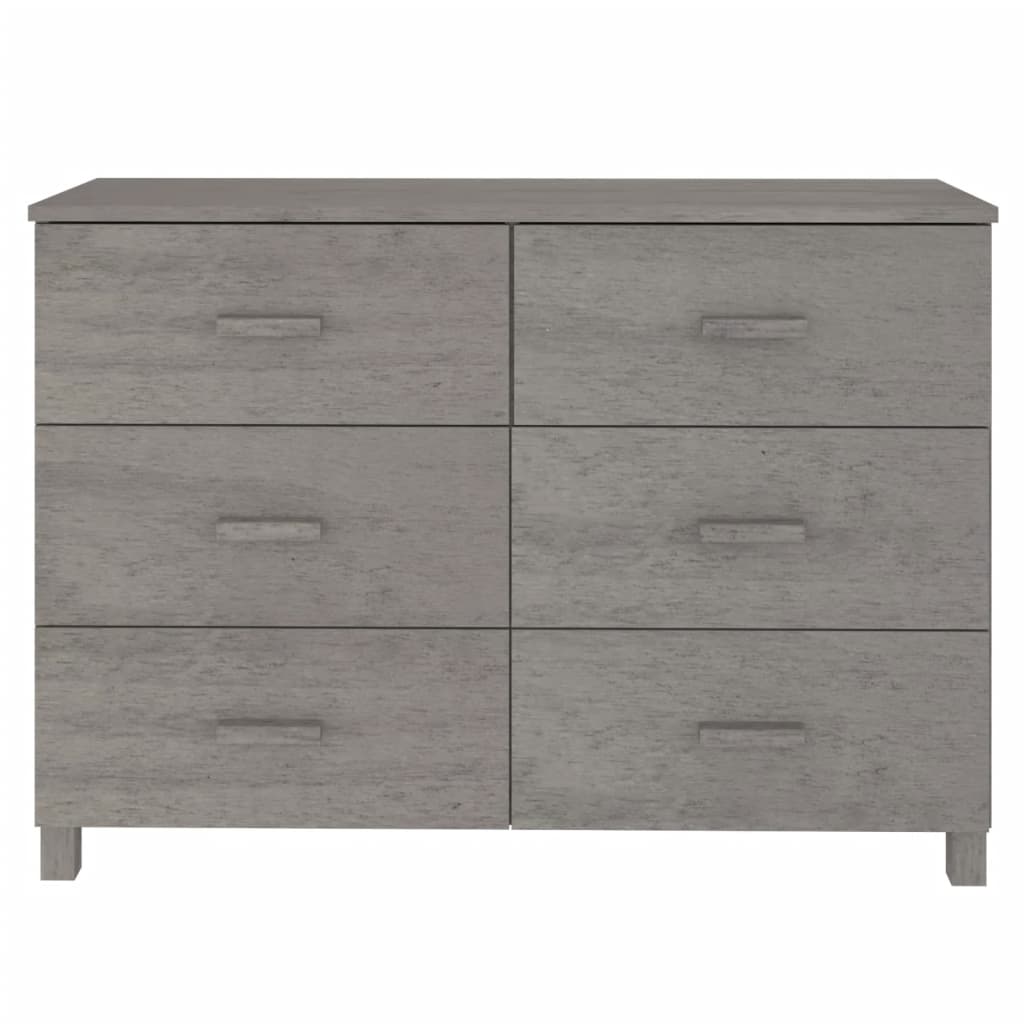 Sideboard HAMAR light grey 113x40x80 cm solid pine