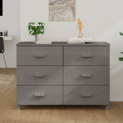 Sideboard HAMAR light grey 113x40x80 cm solid pine