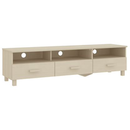 TV-Schrank HAMAR Honigbraun 158x40x40 cm Massivholz Kiefer