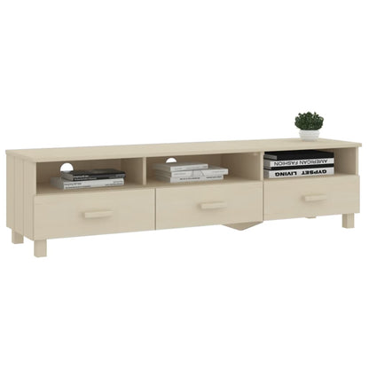 TV-Schrank HAMAR Honigbraun 158x40x40 cm Massivholz Kiefer