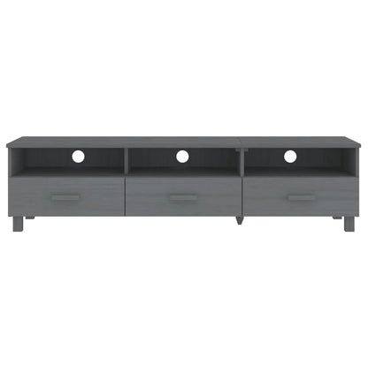 TV-Schrank HAMAR Dunkelgrau 158x40x40 cm Massivholz Kiefer