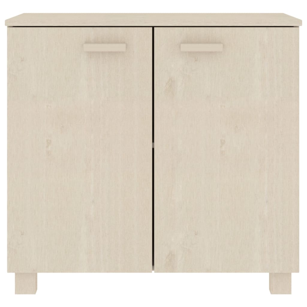 Sideboard HAMAR Honigbraun 85x35x80 cm Massivholz Kiefer