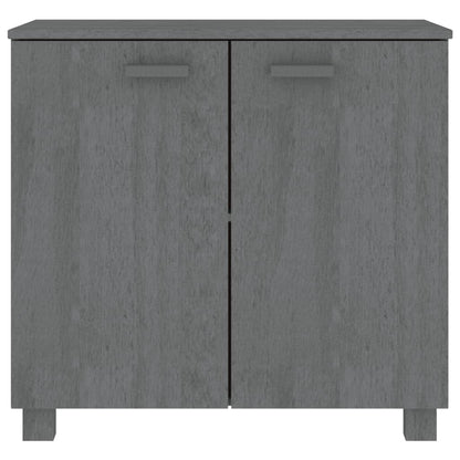 Sideboard HAMAR Dunkelgrau 85x35x80 cm Massivholz Kiefer