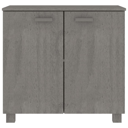 Sideboard HAMAR Hellgrau 85x35x80 cm Massivholz Kiefer