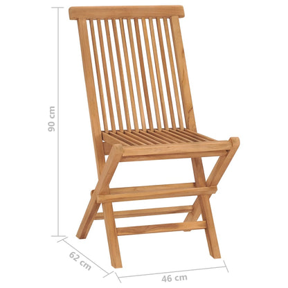 Klappbare Gartenstühle 8 Stk. Massivholz Teak