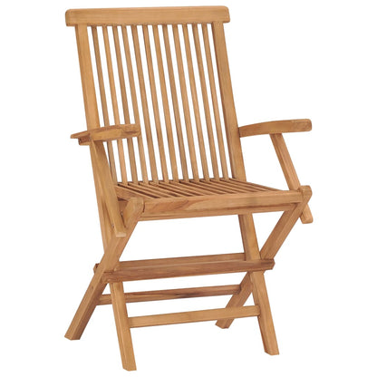 Folding garden chairs 6 pcs. Solid teak wood