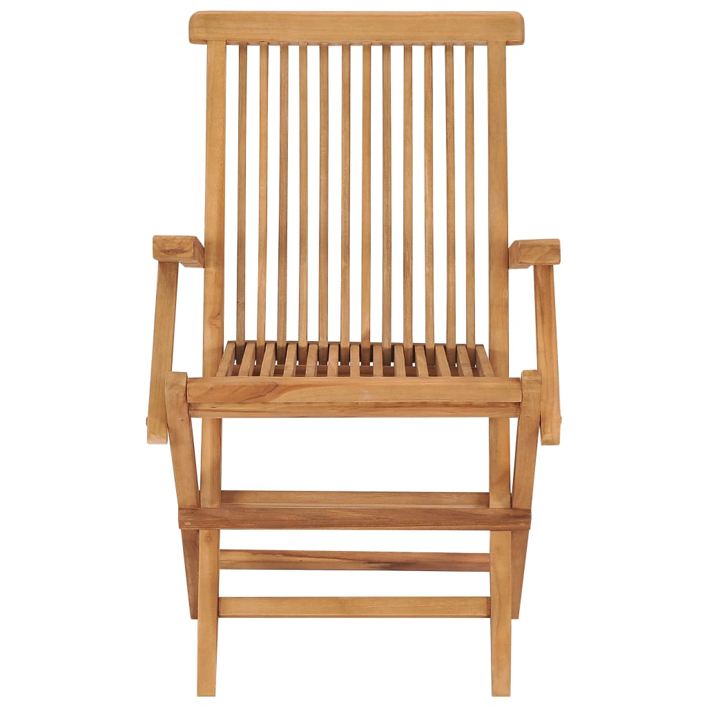 Folding garden chairs 6 pcs. Solid teak wood