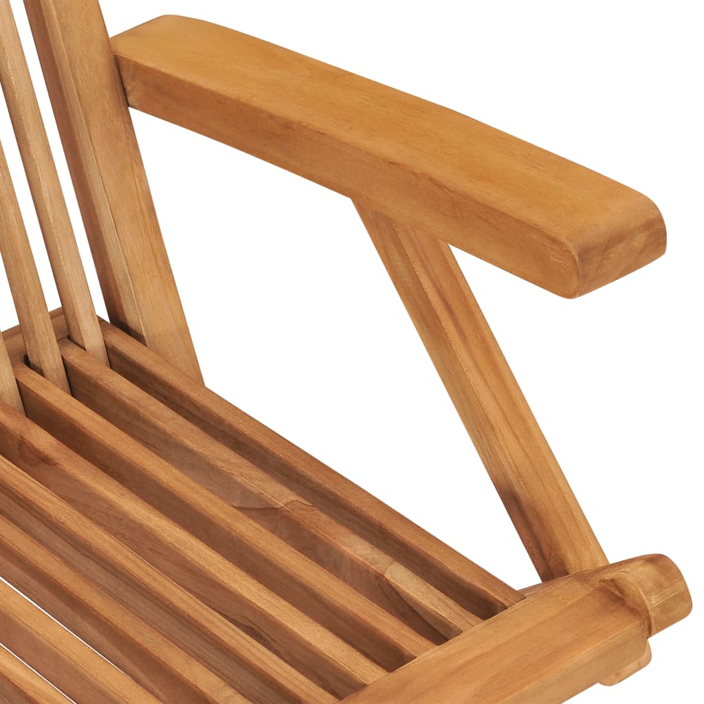 Folding garden chairs 6 pcs. Solid teak wood