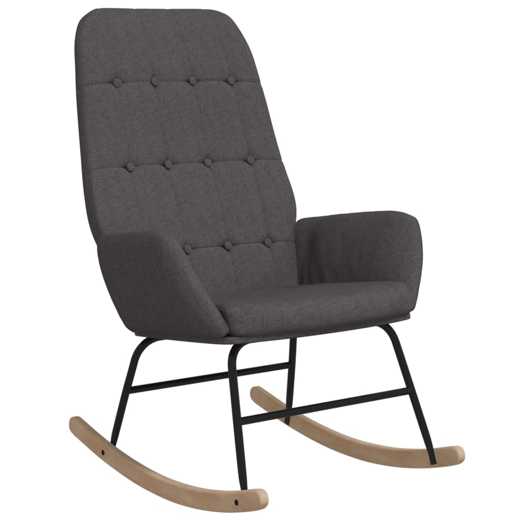 Rocking chair dark grey fabric