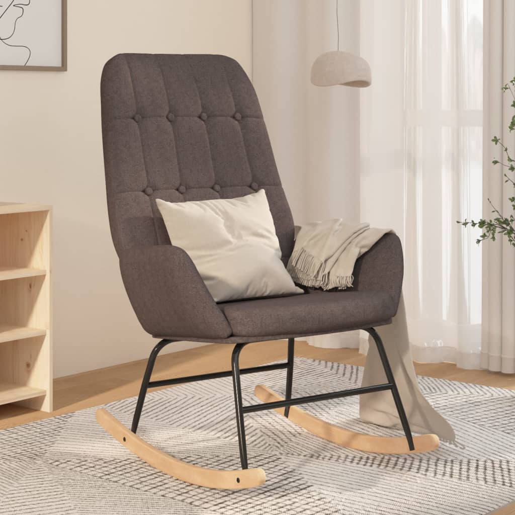 Rocking chair dark grey fabric