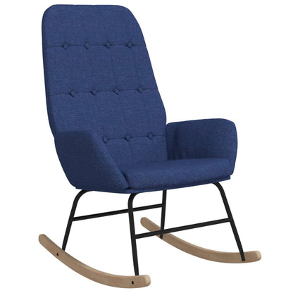 Rocking chair blue fabric