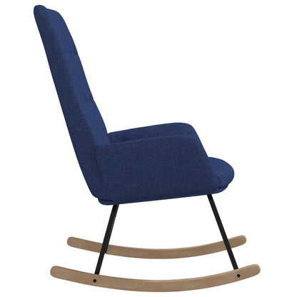 Rocking chair blue fabric