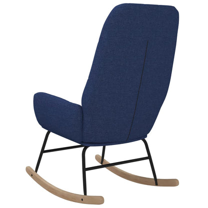 Rocking chair blue fabric