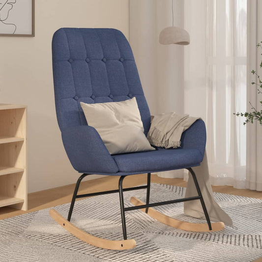 Rocking chair blue fabric