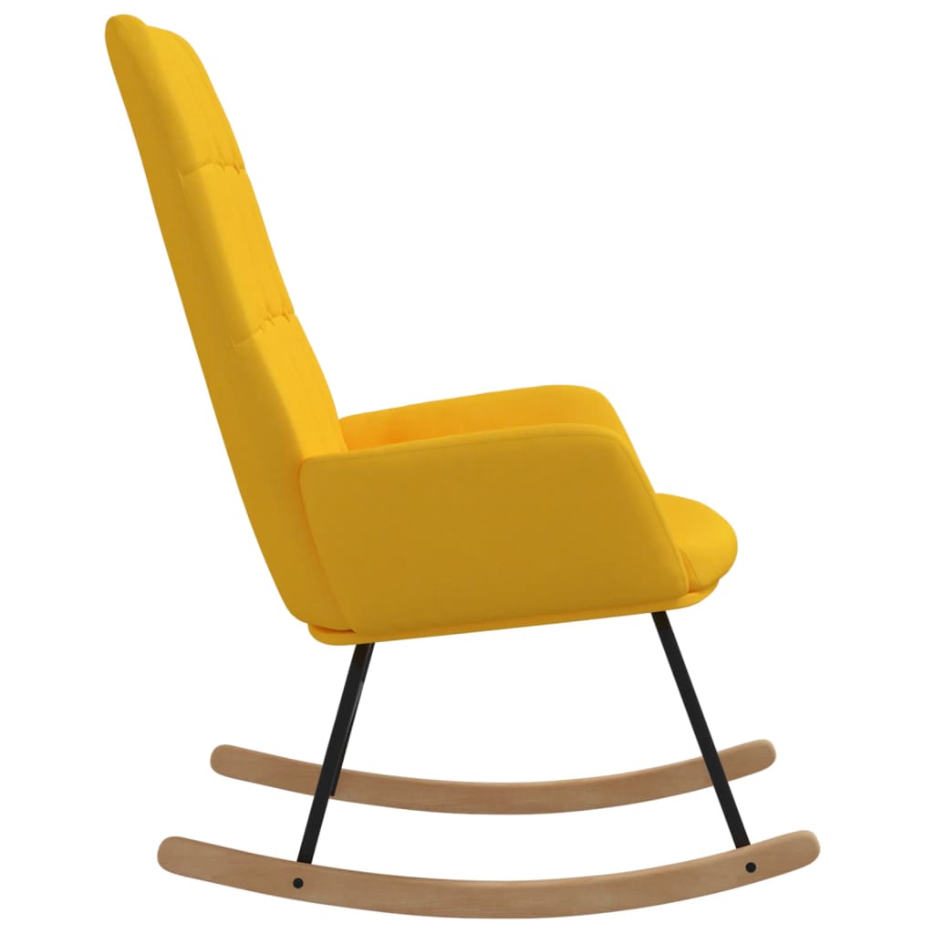 Rocking chair mustard yellow fabric