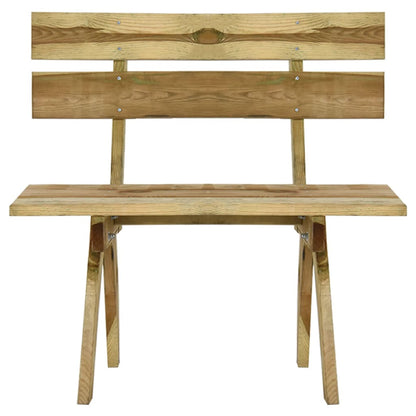 Gartenbank 110 cm Kiefernholz Imprägniert