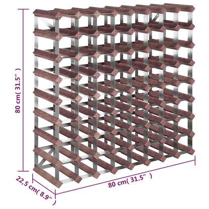 Weinregal für 72 Flaschen Braun Massivholz Kiefer