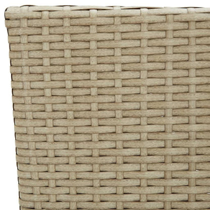 7-tlg. Garten-Essgruppe mit Kissen Poly Rattan Beige