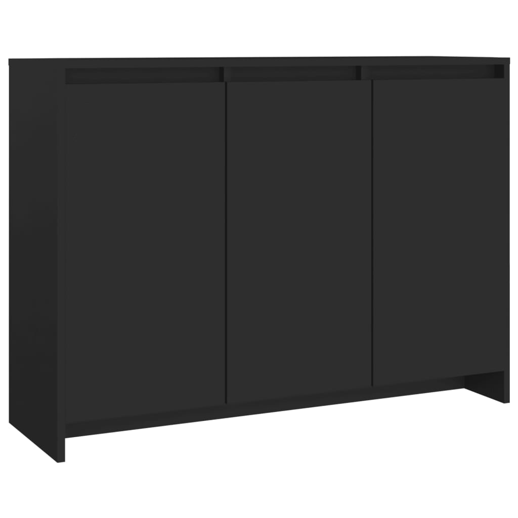 Sideboard Schwarz 102x33x75 cm Holzwerkstoff