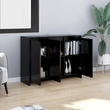 Sideboard Schwarz 102x33x75 cm Holzwerkstoff