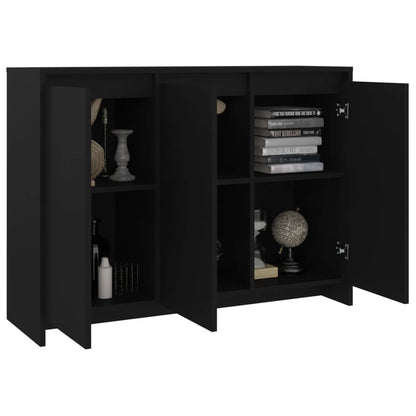 Sideboard Schwarz 102x33x75 cm Holzwerkstoff