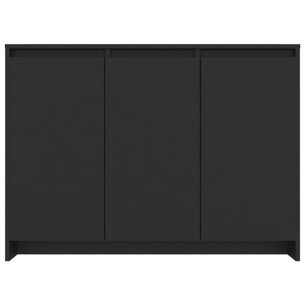 Sideboard Schwarz 102x33x75 cm Holzwerkstoff