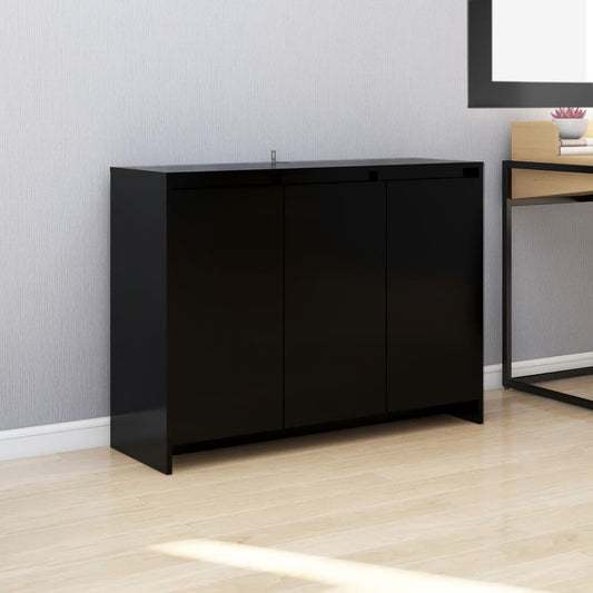 Sideboard Schwarz 102x33x75 cm Holzwerkstoff