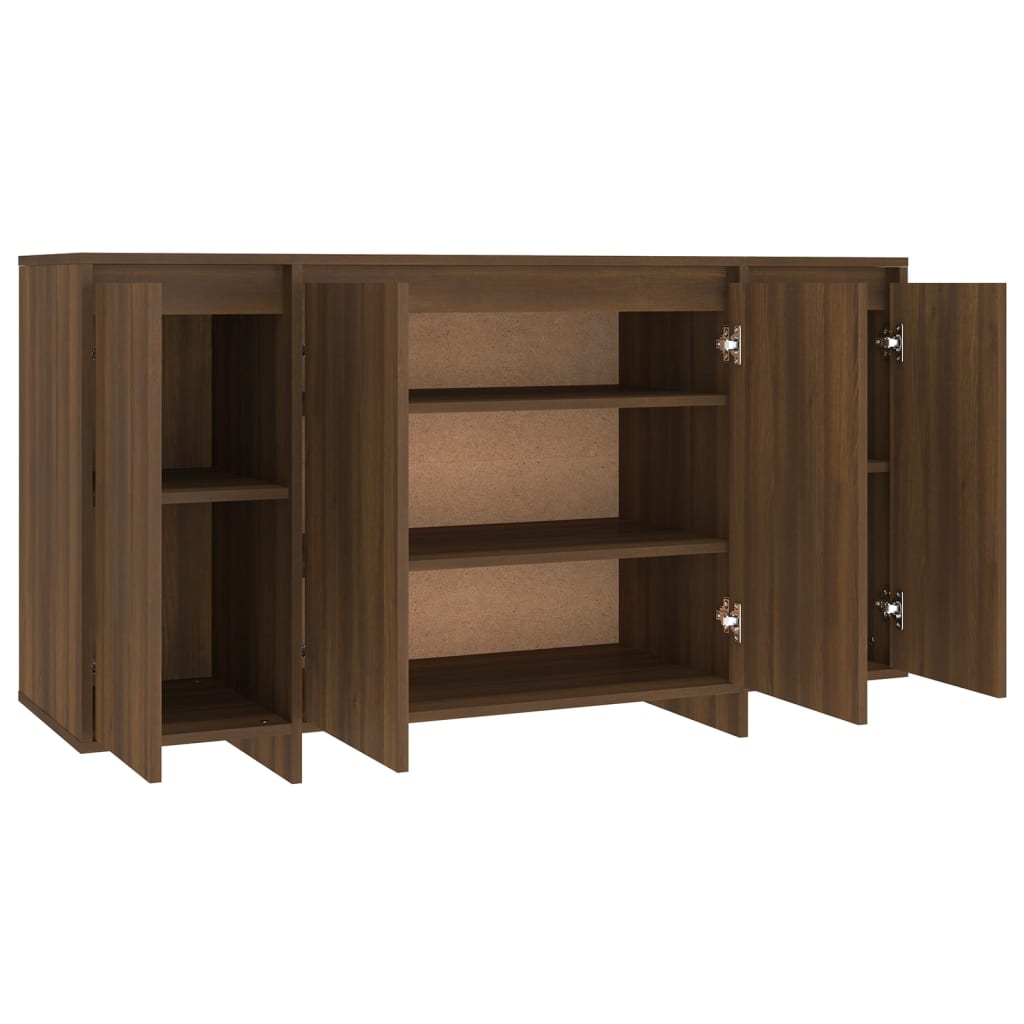 Sideboard Braun Eichen-Optik 135x41x75 cm Holzwerkstoff