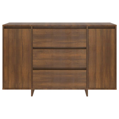 Sideboard with 3 drawers brown oak look 120x41x75 cm