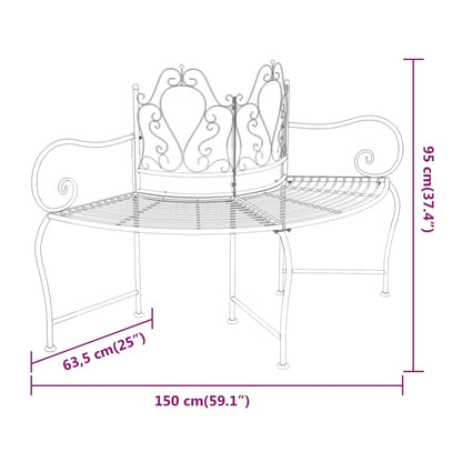 Klupa za drvo 150 cm crni čelik