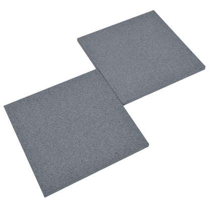 Fall protection mats 12 pcs. Rubber 50x50x3 cm Grey