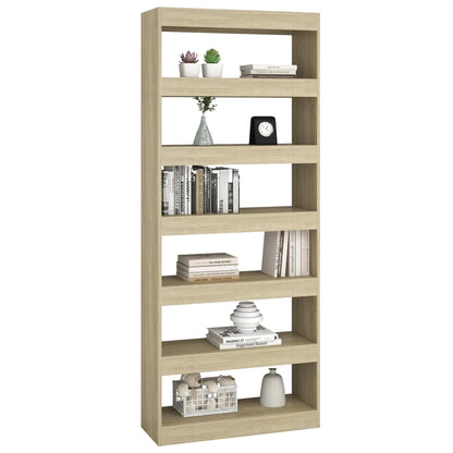 Bücherregal/Raumteiler Sonoma-Eiche 80x30x198 cm Holzwerkstoff